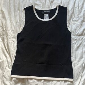 Sag Harbor Black and White Tank Top